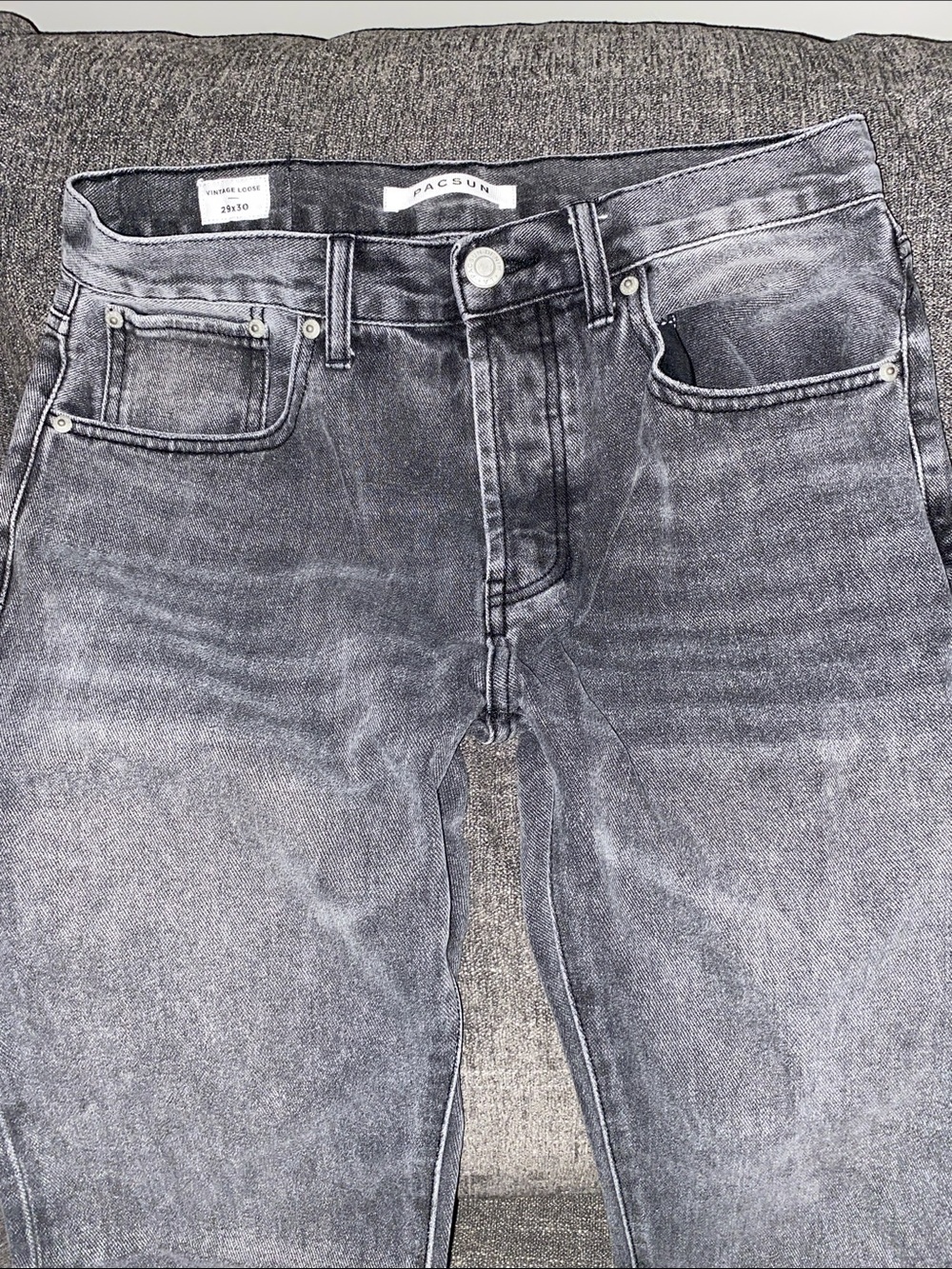 PacSun Men's Washed Gray Slim Jeans